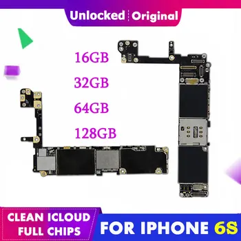 

For iPhone 6S 4.7'' 16G 32G 64G 128G Original Unlocked Motherboard Parts Assembly Mainboard Logic Compact Board iCloud Unlock