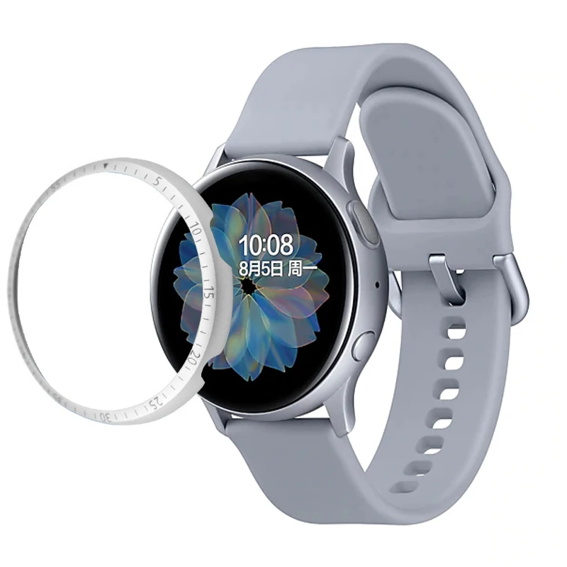 bezel ring For Samsung Galaxy Watch active 2 40mm 44mm protector Case cover Sport Adhesive Metal bumper Accessories active2 40 2