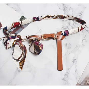 

[EAM] Pu Leather Scarf Split Joint Bandage Long Belt Personality Women New Fashion Tide All-match Spring Autumn 2020 1B855