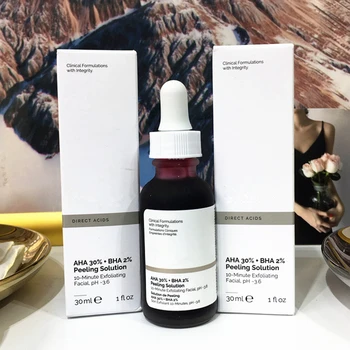 

Peeling Solution 30ml AHA 30% + BHA 2% Ordinary to peel that dead top layer Make Up Anti Skin Care Serum Oil Balance
