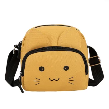 

Women Canvas Bag Simple Shoulder Bag Casual Messenger Package Small Phone Bag