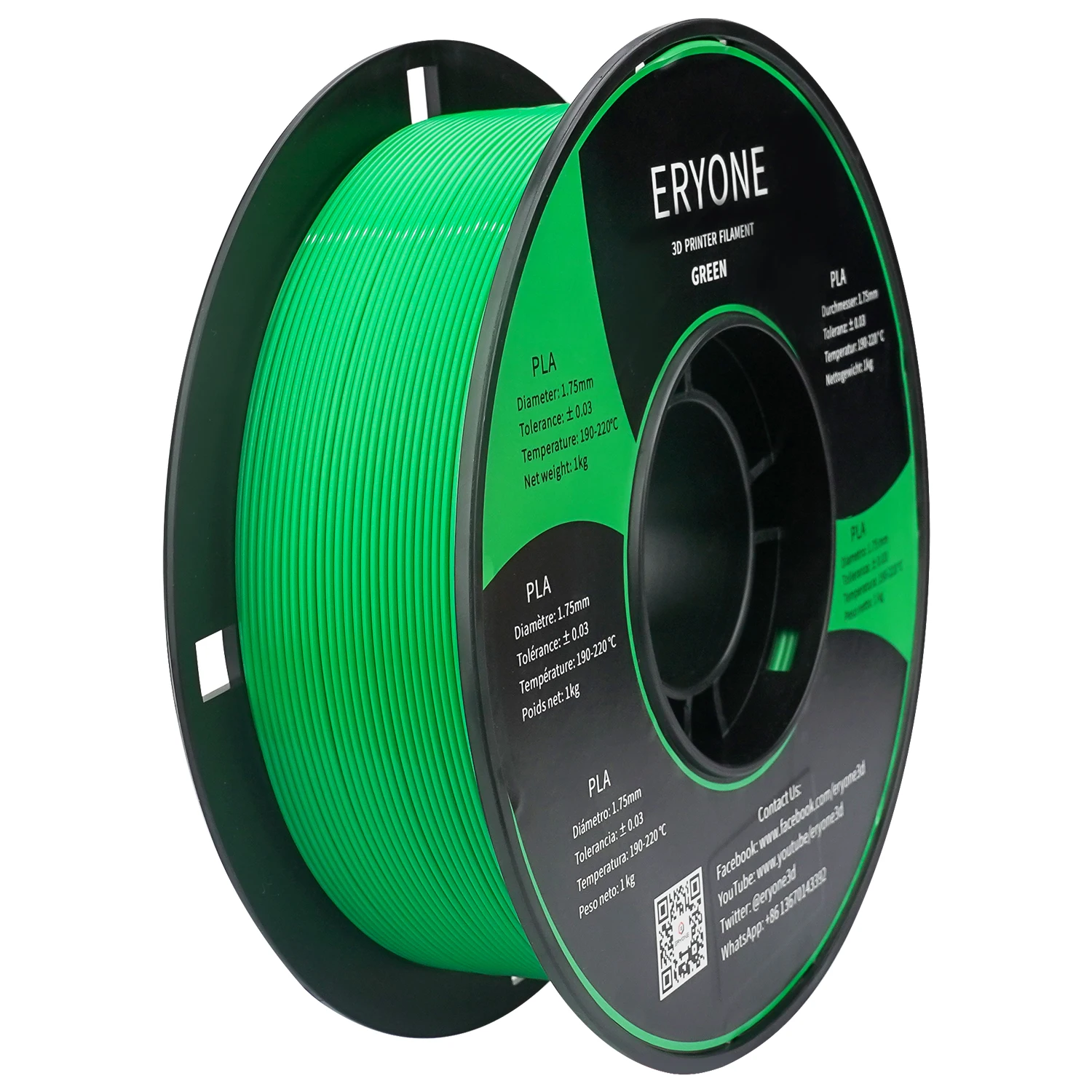 ERYONE Standard PLA Filament 1kg 1.75mm High Quality Filament 3D PLA Low Shrinkage Consumable For 3D Printer 