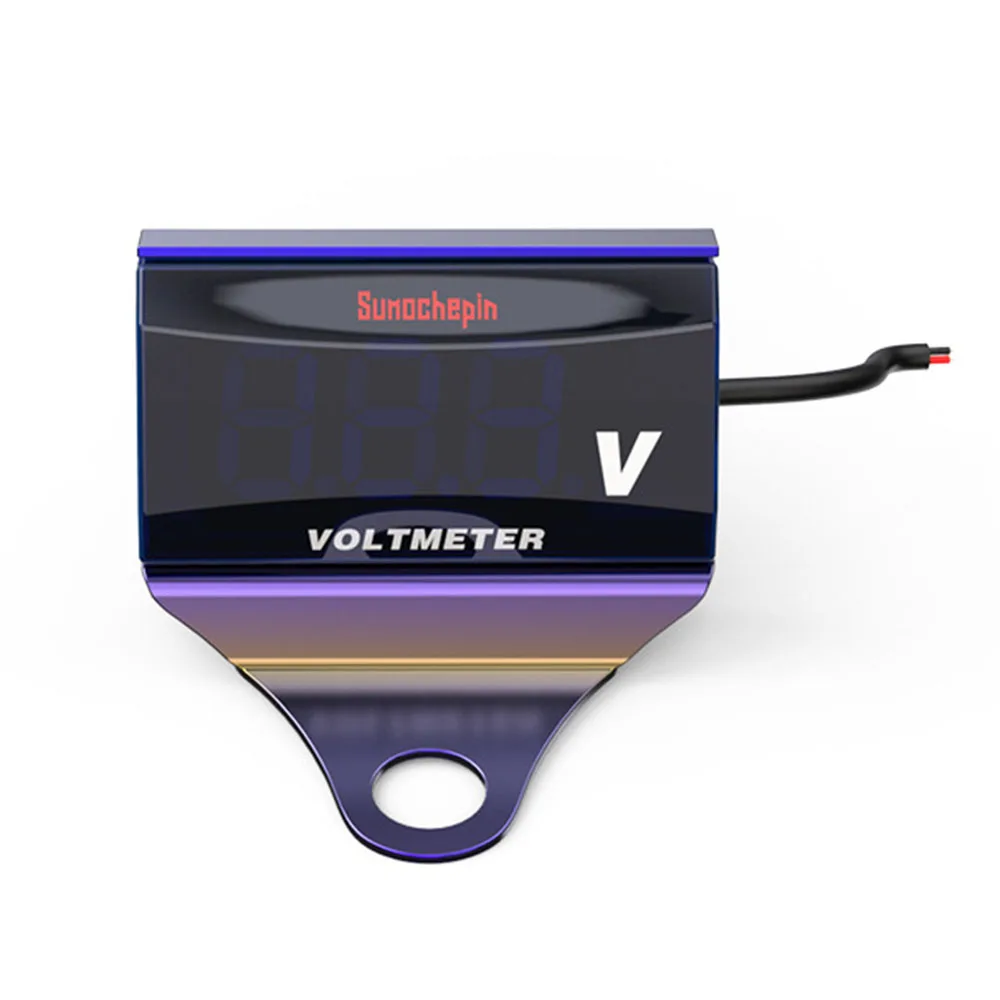 

LED Motorcycle Voltmeter DC10-150V Stainless Steel+Acrylic Electronics