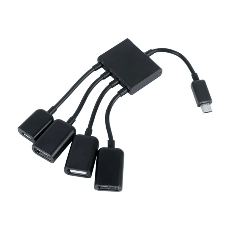 4 Порты и разъёмы Micro USB Мощность OTG расширитель концентратор кабель OTG Кабель-концентратор сотовый телефон для телефона Android планшетный ПК и аксессуары для Мышь диск черный U P5O4