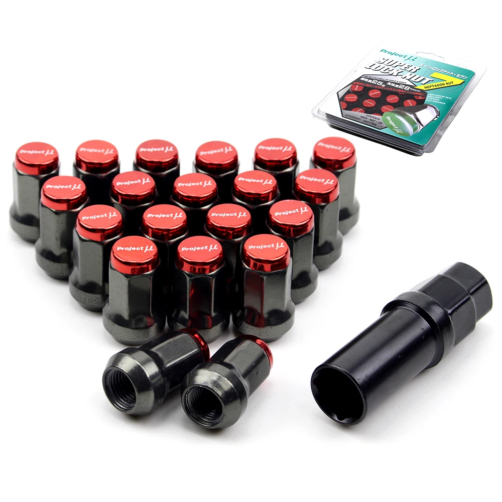 20pcs/set 33mm Project MU Racing Composite Steel Wheel Nuts M12x1.5/1.25 Car Rims Lug | Автомобили и мотоциклы