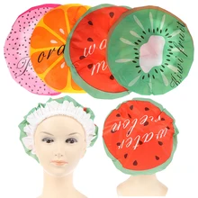 1 шт. фрукты Водонепроницаемый душ Кепки уплотненные теплые леггинсы с эластичной резинкой; ванна шляпа, шапочка для купания для Для женщин парикмахерский салон Ванная комната продукты