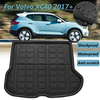 

Tray Boot Liner Cargo Rear Trunk Cargo Mat Floor Carpet Mud Kick for Volvo XC40 2017 2018 2019+ Rear Trunk Floor Mat Tray Carpet
