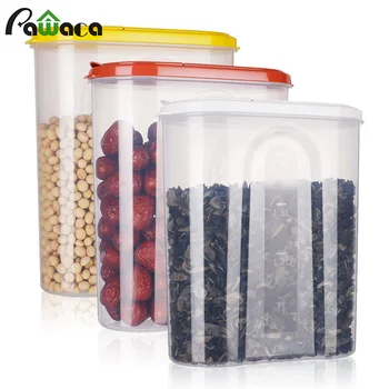 

Food Storage Tank Bulk Food Storage Containers Case Transparent Organizer Sealed-cans box With Lids Airtight U-miss for Kitchen