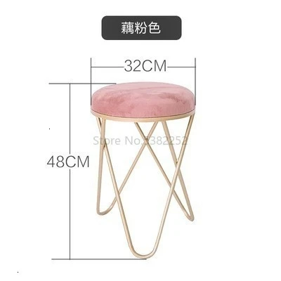 Iron Stool Dressing Chair Northern Europe Restaurant Stool Bedroom Modern Stool Ins Originality Small Round Stool Shoes Stool - Цвет: a3