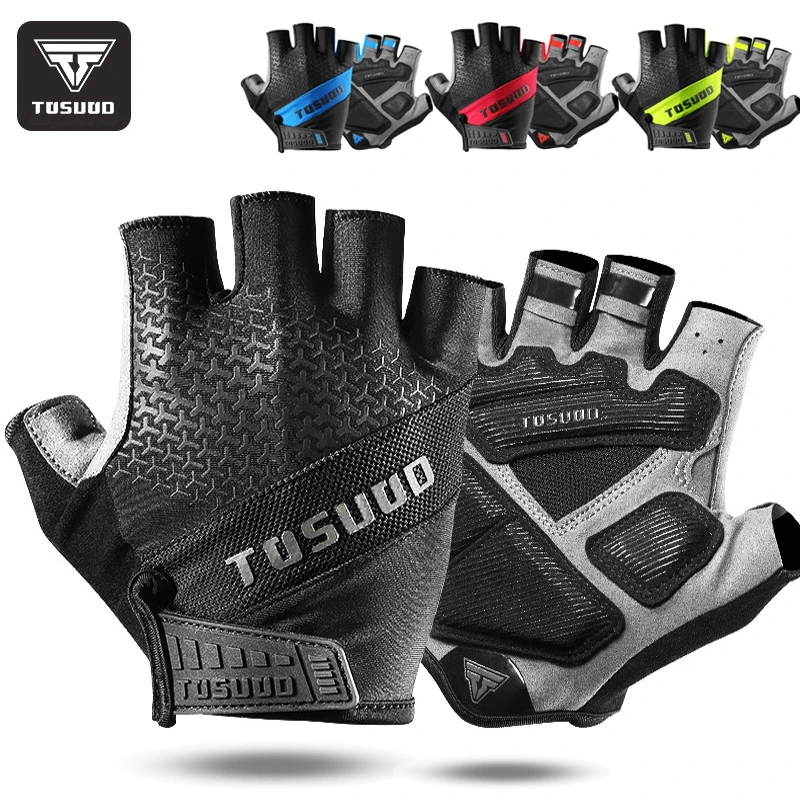 TOSUOD Cycling Bike Half Finger Non slip Gloves Shockproof Summer Breathable MTB Road Bicycle Gloves Men Women Cycling Equipment|Cycling Gloves| - AliExpress