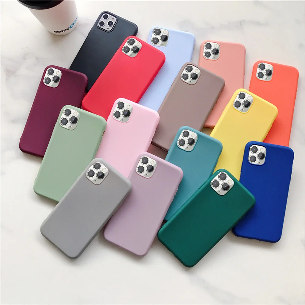 Роскошный силиконовый мягкий чехол из ТПУ для телефона iPhone 11 12 Pro Max SE 2020 X XR XS 6 6s 7 8