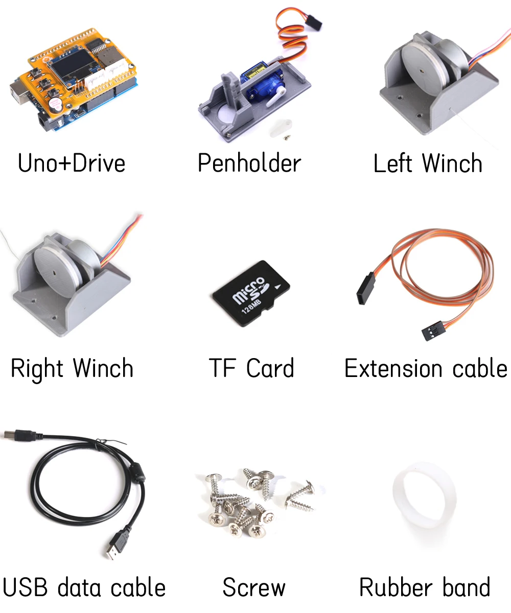 Kit Faça Você Mesmo para Arduino Uno r3 Plotter de Parede Equipamento de Pintura de Robô Fabricante de Peças de Impressão 3d Brinquedo para Crianças Acessórios p/ quadro de demonstração - Imagem 4