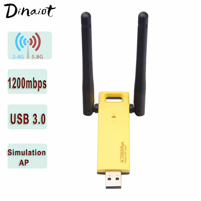 Wi Fi адаптер 1200 Мбит/с USB 3 0 2 4 ГГц 5 ГГц|Сетевые карты| |