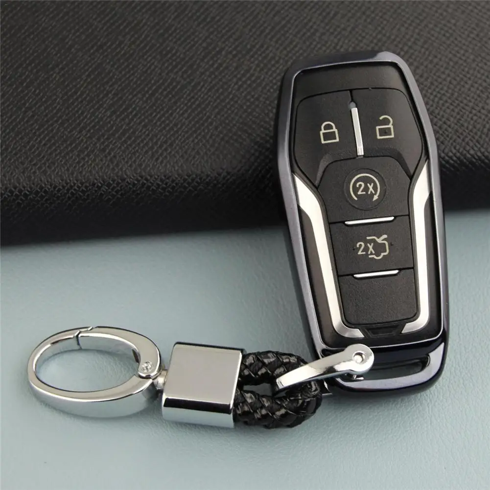 Мягкий чехол для ключей из ТПУ с брелком для ключей Ford Fusion MONDEO Mustang F-150 Explorer Edge