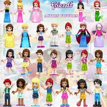 Figuras de acción de bloques de construcción Friends For Girl, figuras de princesas para niños, figuras de princesas