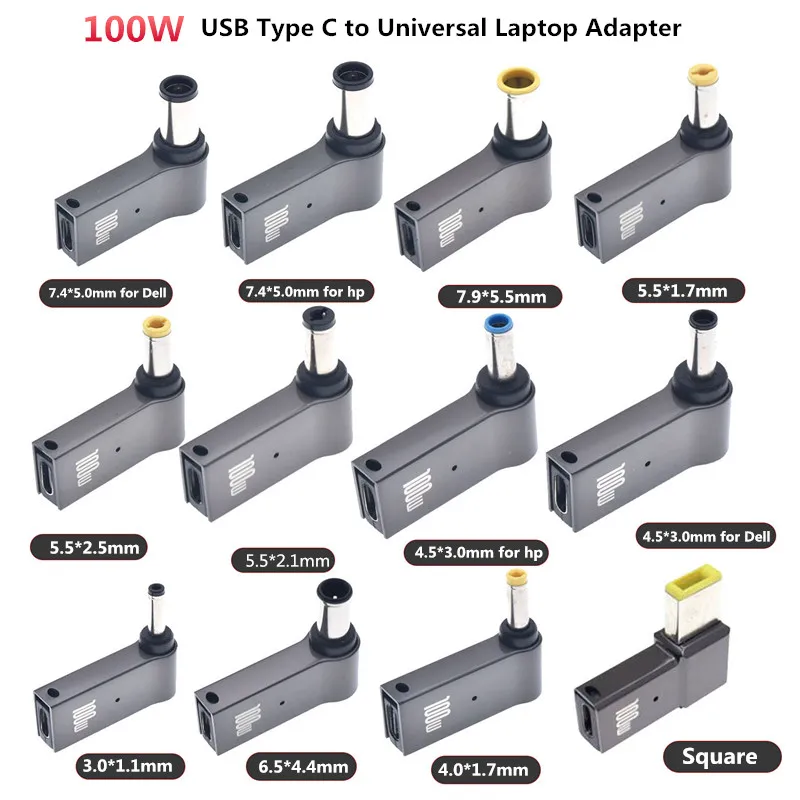 100W USB Type C Fast Charging Adapter Plug Connector Universal USB C Laptop Charger Converter Dell Asus Hp Acer Lenovo power plug adapter power socket adapter conversion plug electrical power socket plug conversion socket universal socket adapter