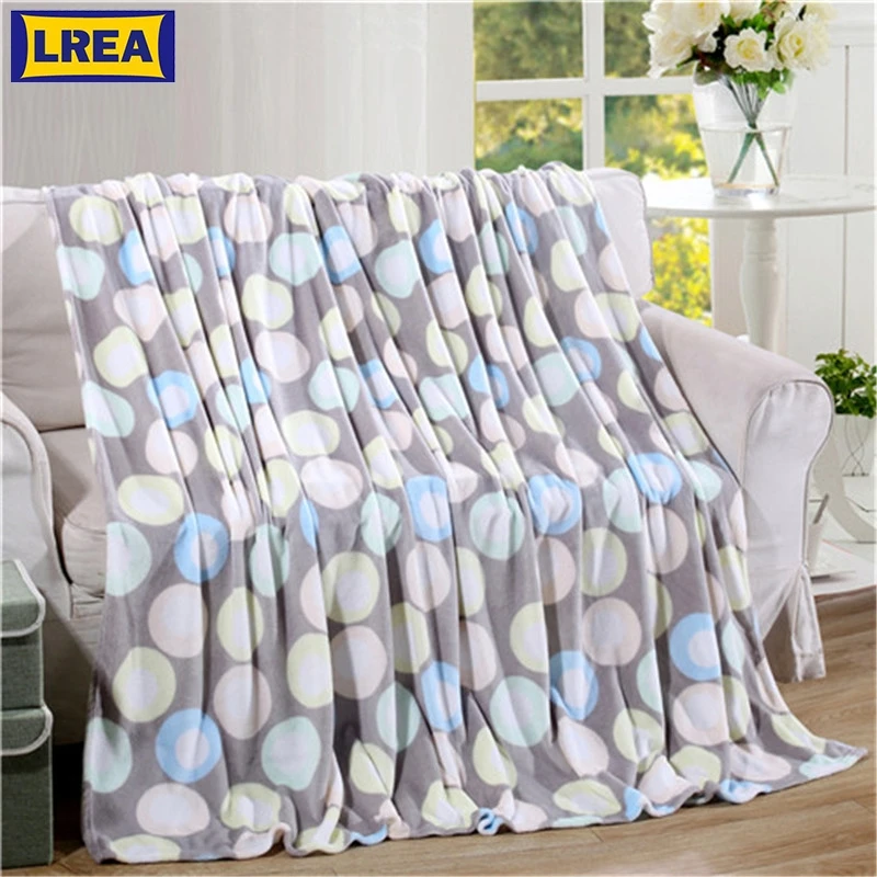 

LREA 4sizes soft fluffy travel airplane fleece fabric Throw Colorful bubbles Blanket Bed Sofa Home Decor