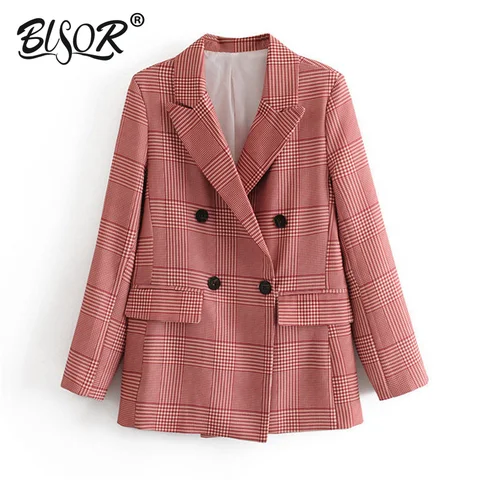 blazer xadrez feminino vermelho