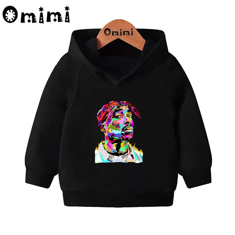 Дети Тупак 2pac Хип хоп Swag печати крутые Свитшоты детские толстовки с капюшоном