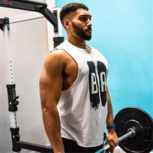 Стиль, летний мужской жилет из чистого хлопка, повседневный спортивный жилет для фитнеса, крутой большой жилет без рукавов с принтом