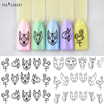 

1pc Paper Folding Animals Nail Sticker Flexagon Water Slide Origami Animal Pattern Nail Transfer Sticker Tattoo Slide