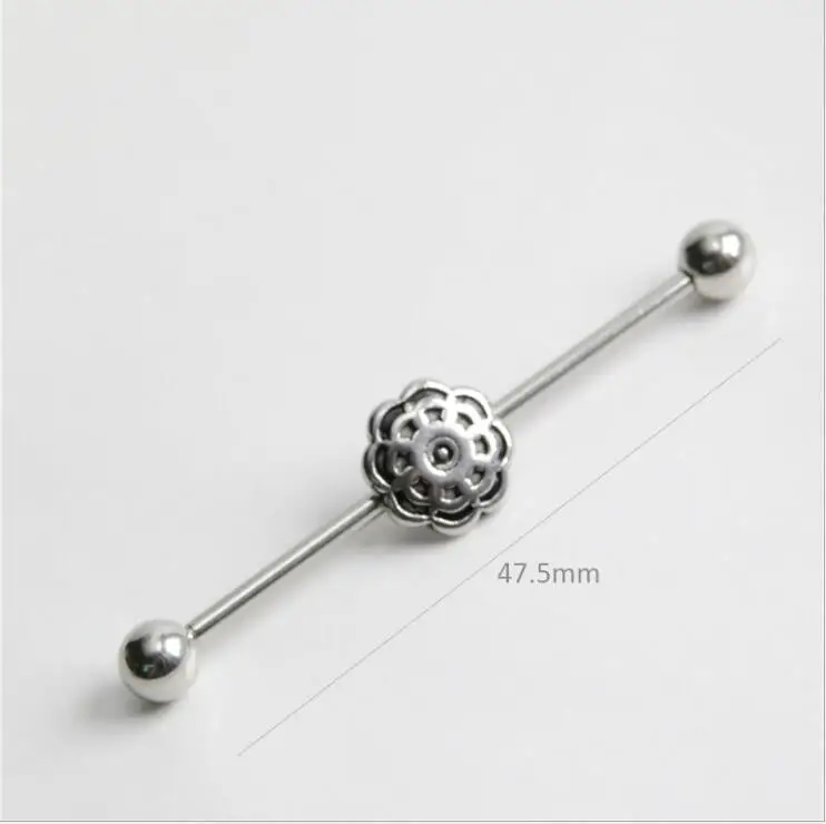 1Pcs Surgical Steel Snake Industrial Barbell Ring Cartilage Earring Body Piercing Jewelry