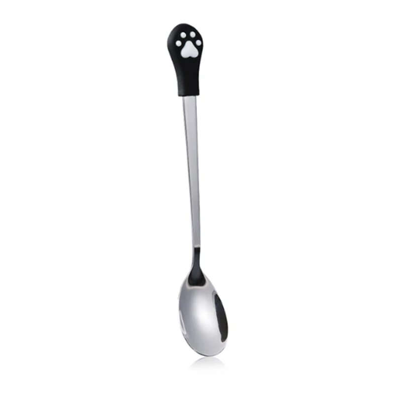 

1 Pcs Stainless Steel Cute Claw Coffee Spoons Fruit Fork Dessert Spoon Candy Teaspoon Cat Drink Tableware Kitchen Supplies Large