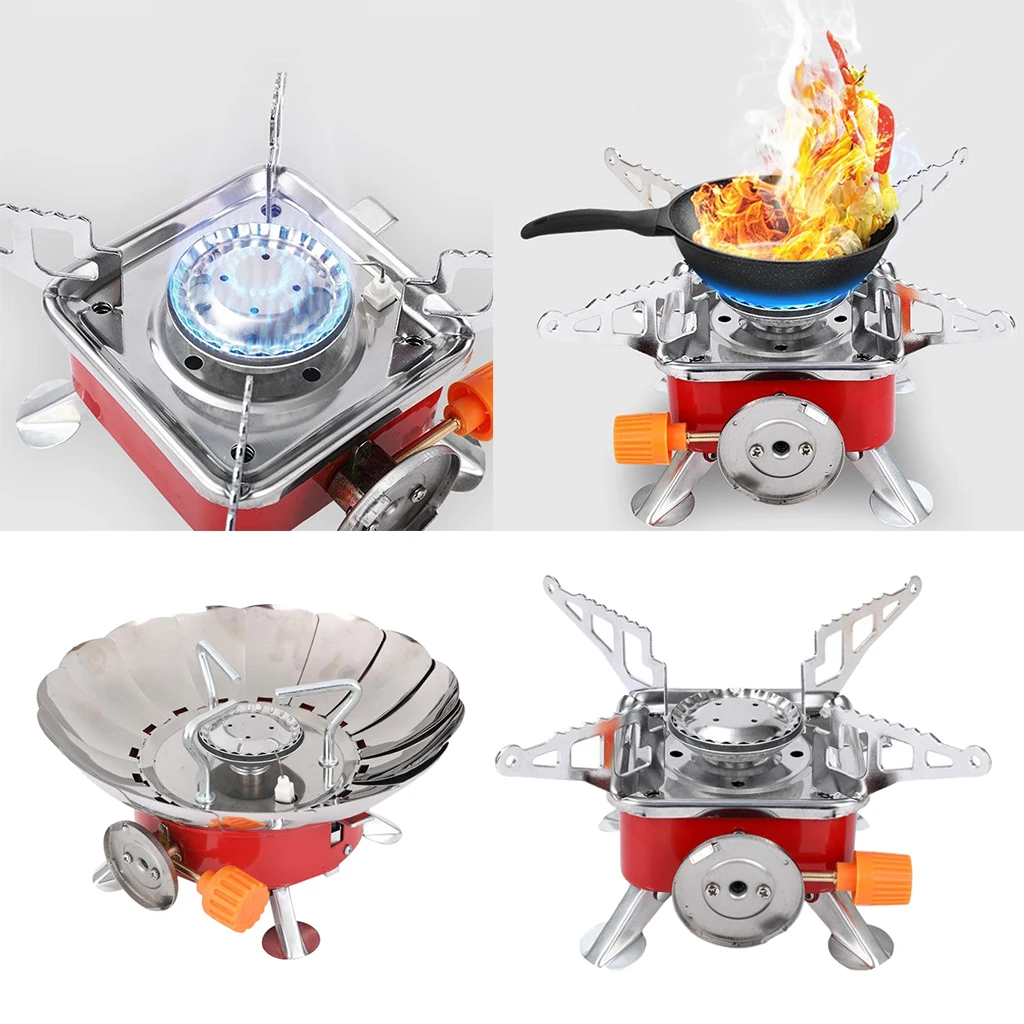 Mini Camping Gas Stove Outdoor Picnic Foldable Camping Hiking Burner Cooker Backpacking Travel Outdoor Cooker Supplies Access