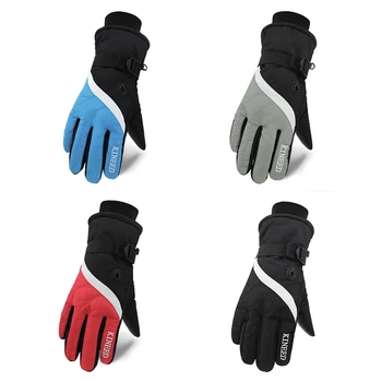 

Skiing Gloves Men Full Finger Thick Waterproof Anti-slip Thermal Handwear Outdoor Winter Sportswear Accessories