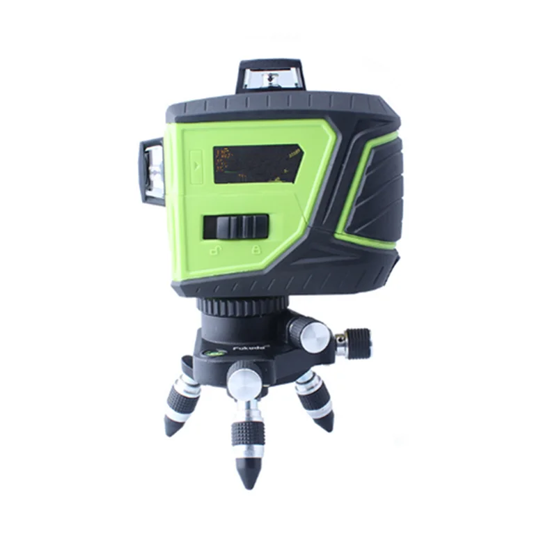 12 Lines 3D Laser Level Self-leveling Horizontal and Vertical Cross Line Green Laser Beam