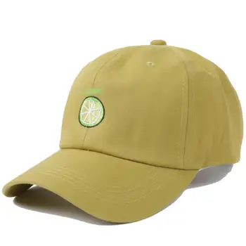 

3 pcs Olive green Fruit Lemon baseball cap Cotton Autumn winter dad hat For Men Women Hip Hop Snapback Cap Bone Garros Snapbacks