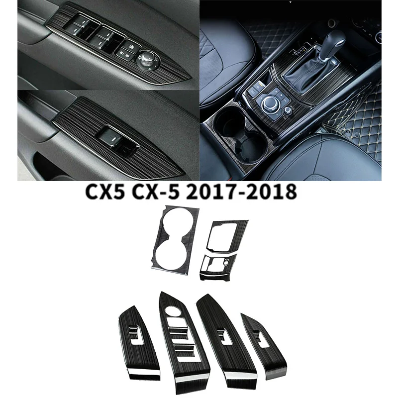 Для Mazda CX-5 CX5 2017-18 Lhd консоль переключения передач Панель рамка Крышка отделка
