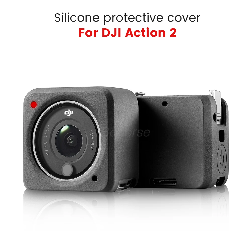 DJI Action 2 Silicone Case Protective Anti-scratch Shell Cover for Dual-Screen Combo Camera Accessories | Электроника