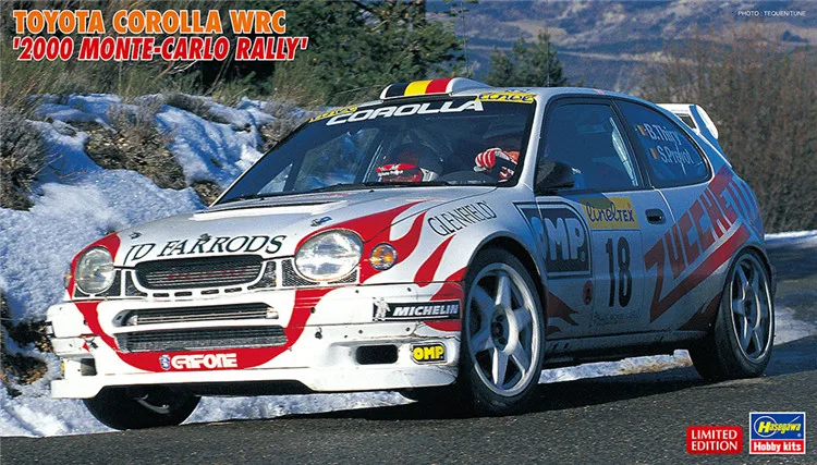 Hasegawa Plastic Assembly Car Model 1/24 Scale Toyota Corolla WRC 2000 Monte Carlo Adult Collection DIY Kit 20396 | Игрушки и хобби
