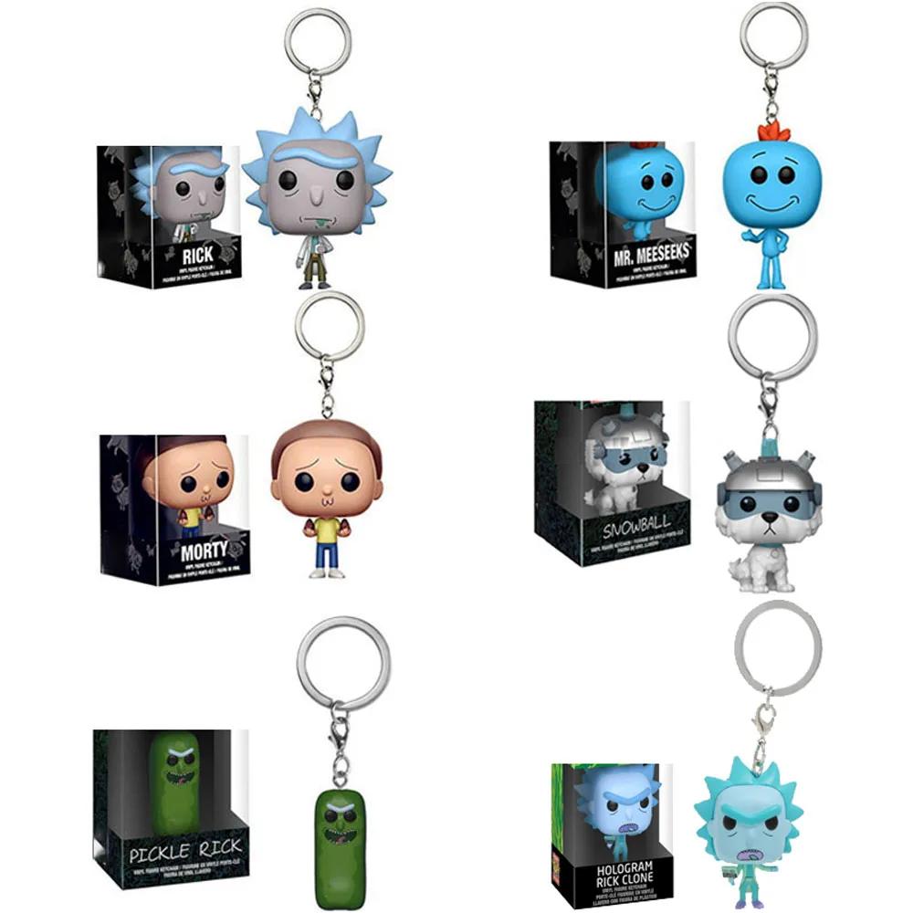 Rick Mr Meeseeks Morty Snowball Карманный Брелок виниловые фигурки модели игрушки для детей