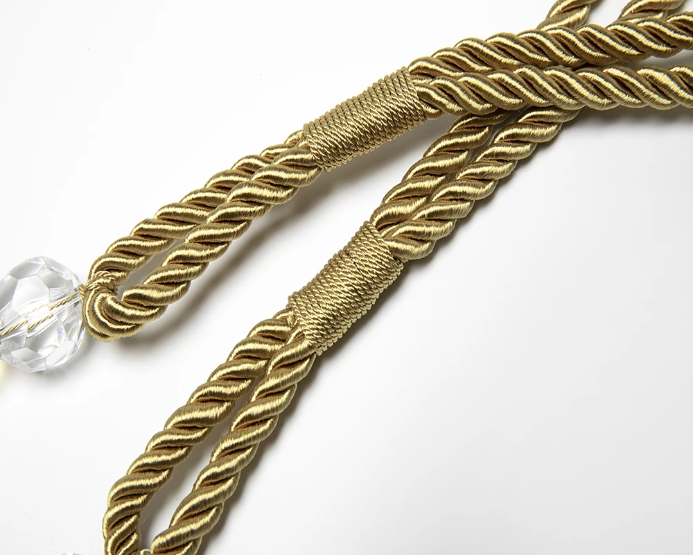 Description Picture 4 of item1Pc Modern Simple Curtain Bandage Korean Style Crystal beads Tiebacks for Curtains with Magnet Curtain Decorative Accessories