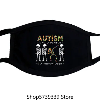 

Skeleton Autism Its Not A Disability Its A Different Ability Men Mask Funny Washable Reusable Mask with