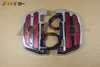 chrome LED Light Passenger Footboard Cover Case For Harley Softail Touring 1984-up ► Photo 3/6