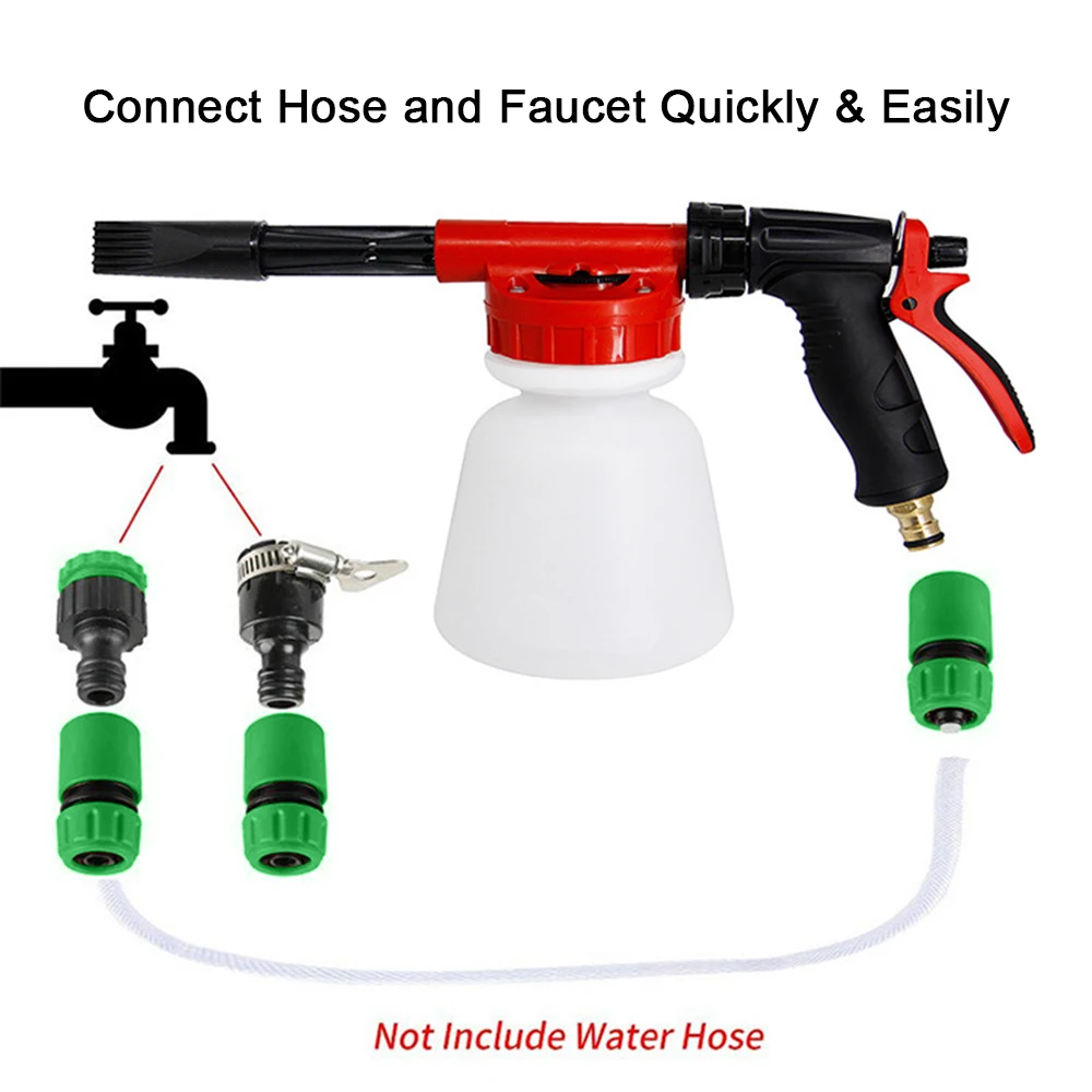 KKmoon Car Wash Foam Gun Garden Hose Sprayer Foam Sprayer with Adjustable Ratio Dial Soap