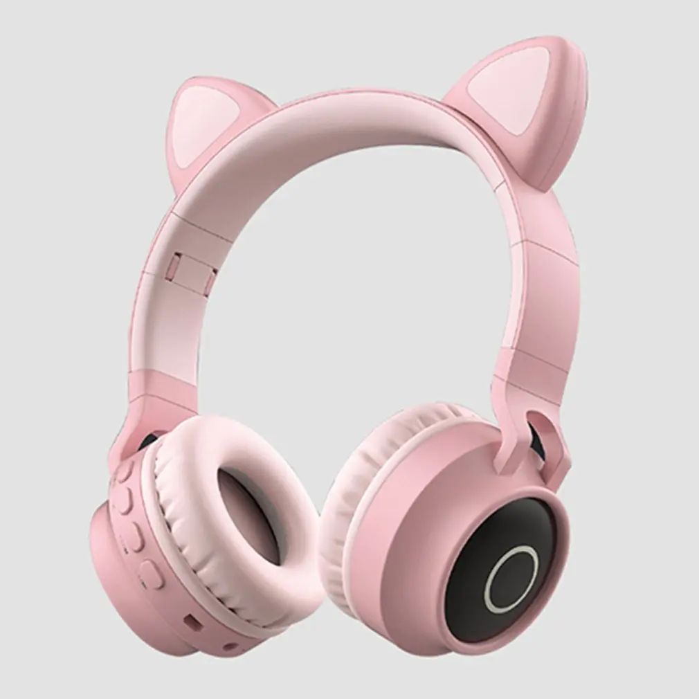 LED Cat Ear Headphones Bluetooth 5 0 Noise Cancelling Adults Kids girl Headset Support TF Card FM Radio With Mic Wireless Wired