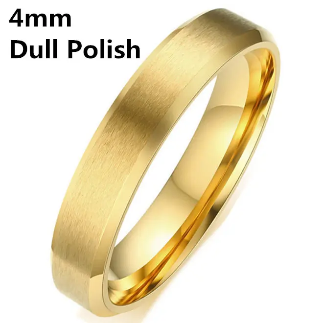 MOREDEAR 4mm 6mm 8mm Bright and Dull Polish Silver Color Titanium Ring For Men and Women Couple Ring 