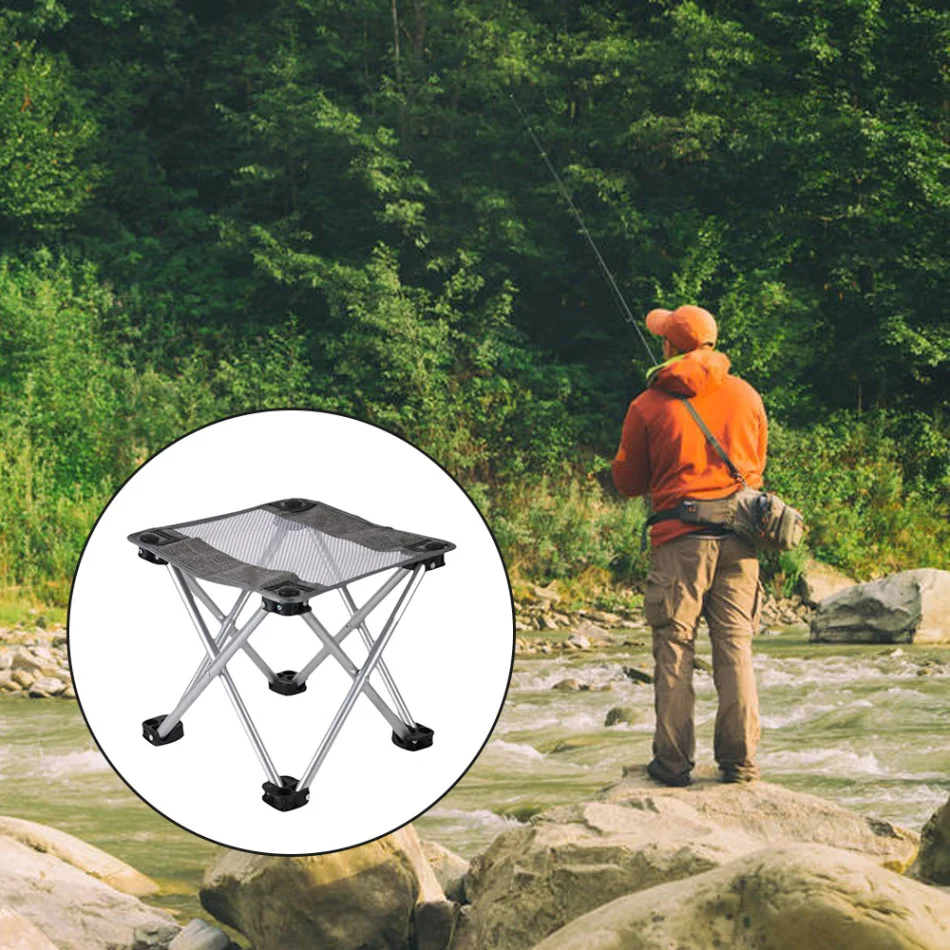 

Fishing Small Bench Portable Moon Chair Light Fishing Camping Barbecue Chair Foldable Extended Hiking Seat Outdoor Accessories