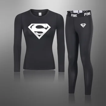 

Women's Thermal Clothing Winter Thermal Underwear Women Compression Warm Long Johns for Women Thermal Shirt Superman Base Layer