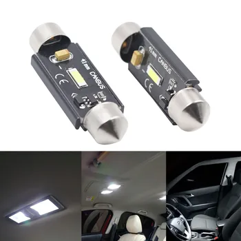 

2pcs Festoon LED Bulb 41mm 42mm White 456 Lumens for Car Map Door Dome Interior Light