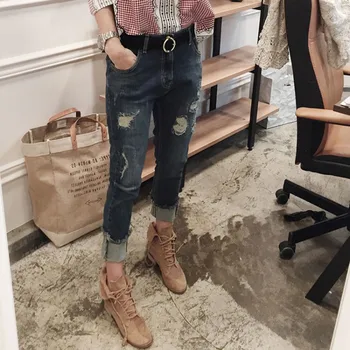 

new cowhide lace up flat bottom comfortable short boots fall 2019 short tube tassel boots Korean women's boots