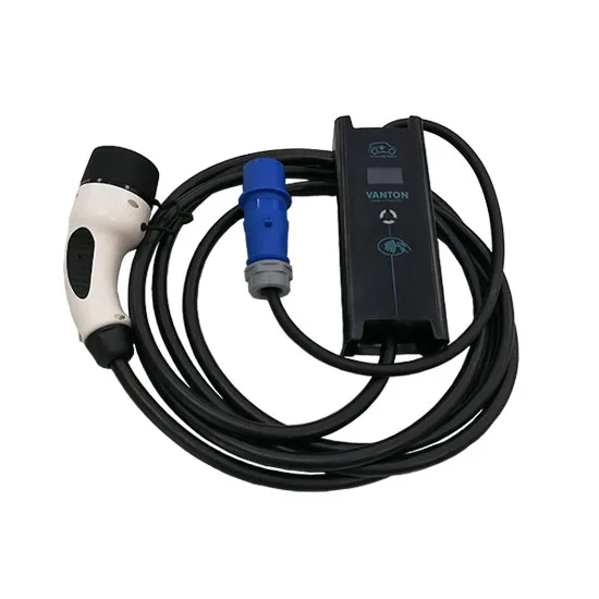 

3 pin cee plug IEC69196 type 2 ev plug adjustable EVSE mode 2 ev charger