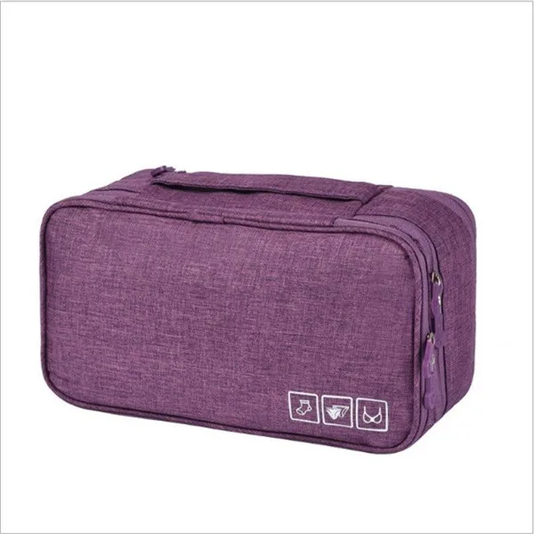 Портативная женская сумка для хранения на молнии для путешествий, нижнее белье, бюстгальтер, органайзер для нижнего белья, США - Цвет: Фиолетовый