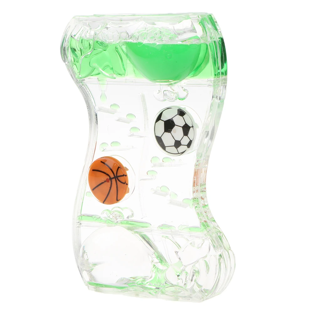 

Visual Slim Liquid Motion Timer Mix Color Whale Ball Oil Hourglass Sensory Playing Science Toy Home Decoration