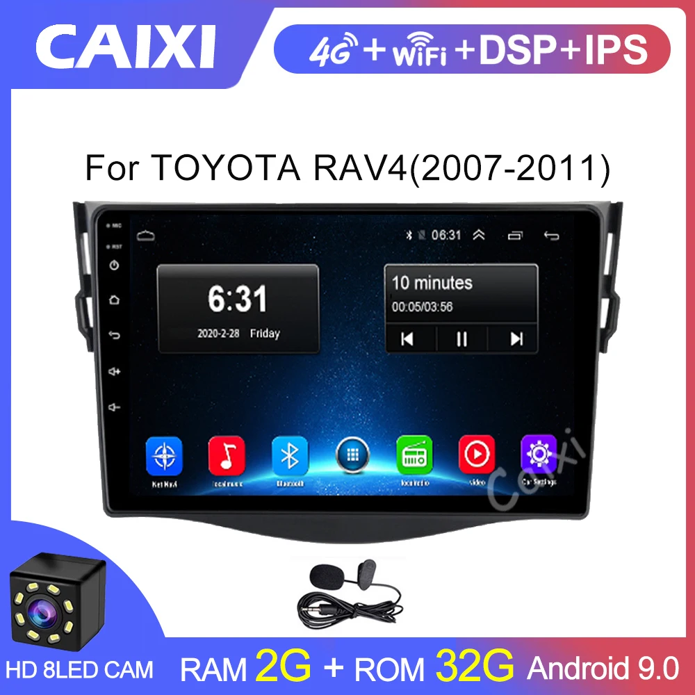 CAIXI Android 9 0 2din автомобильный мультимедийный плеер для toyota RAV4 Rav 4 2007 2008 2009 2010 2011