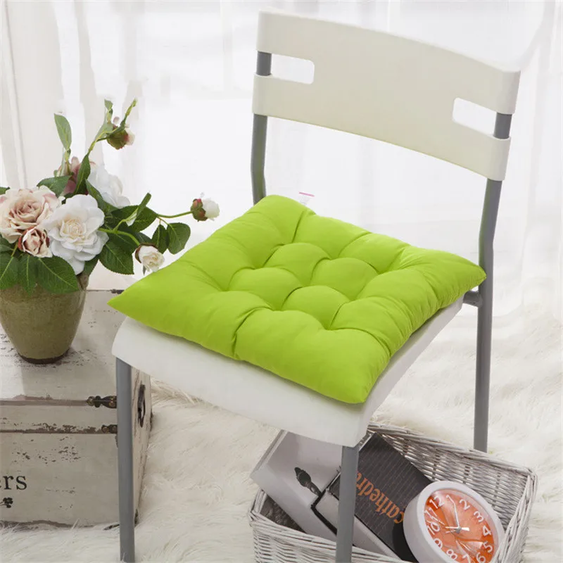 Многоцветные удобные коврики для стула диванные подушки ягодицы поясные Мягкие подушечки для домашнего декора 38*38 см обеденная Подушка для стула подушка - Цвет: Green